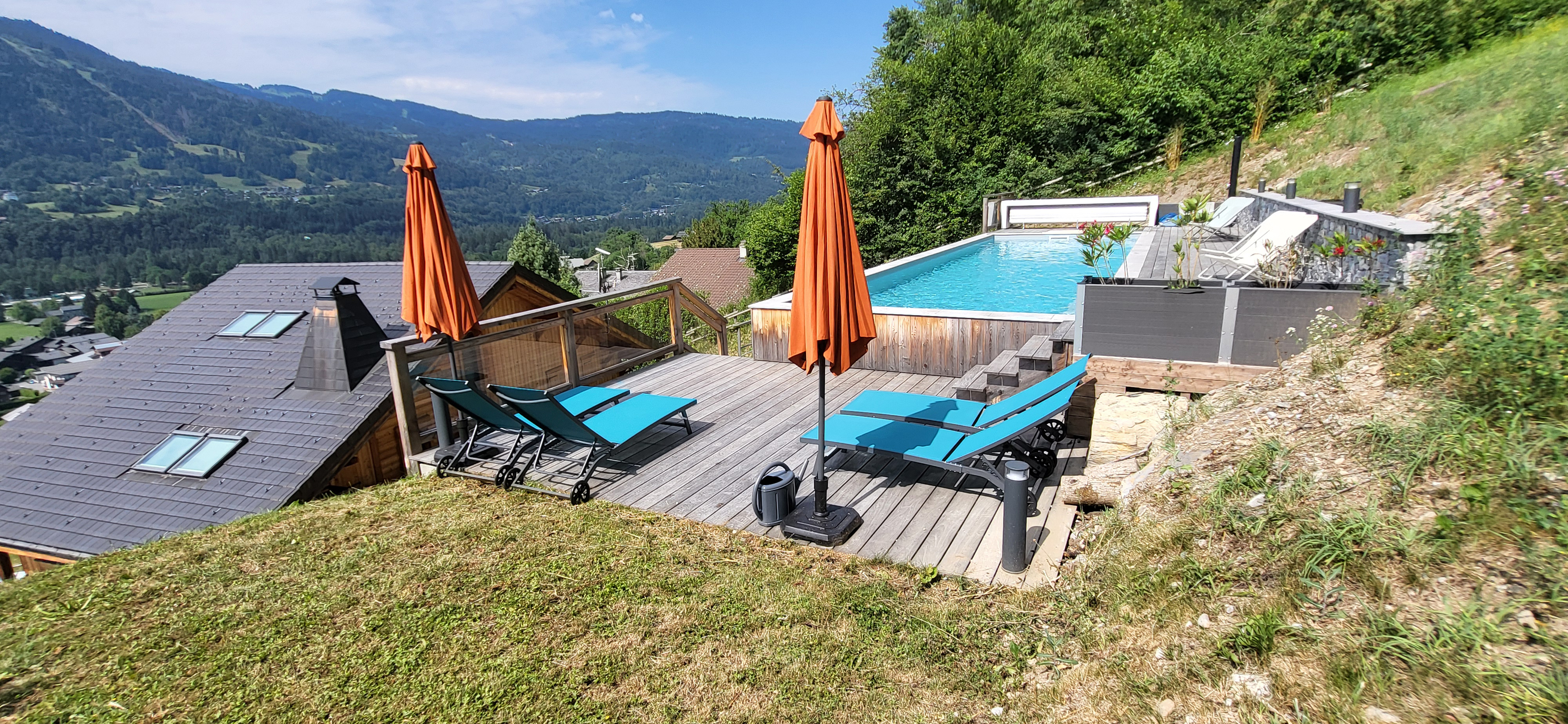 Piscine extérieure chauffée du Chalet Gemini